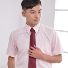 S-08-1 淺粉紅短袖男襯衫